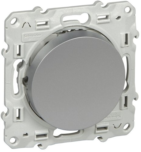 Выключатель кнопочный без рамки Schneider Electric Odase 1-кл. алюминий картинка